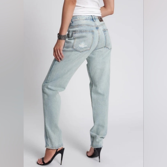 🍒NWT One Teaspoon 1982S High Waist Balloon Jean in Kansas Blue Size 30 - Picture 3 of 5